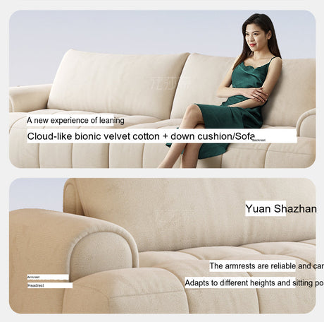FASATI Emmeline Cream Cotton Sofa Scandinavian Style from FASATI