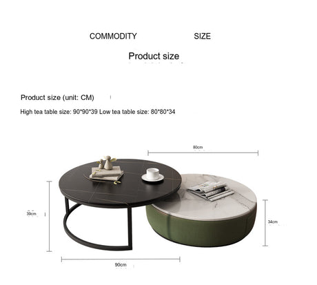 FASATI Oliver Chic Modern Round Coffee Table from FASATI