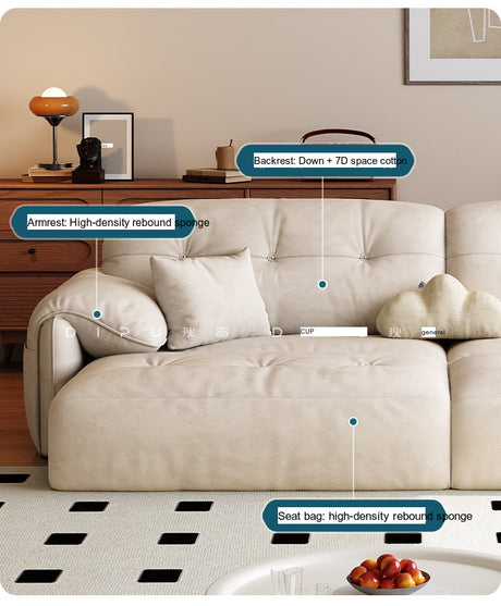 DIPU Iris Adjustable Modern Cream Sofa from DIPU