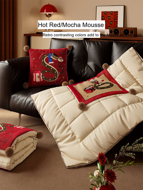 VANT Esmeralda Luxurious Velvet Travel Pillow Blanket from VANT