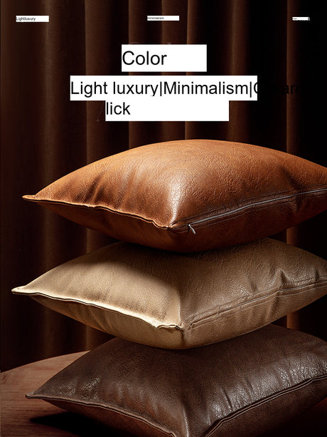 VANT Marisol Luxurious Imitation Leather Lumbar Pillow from VANT