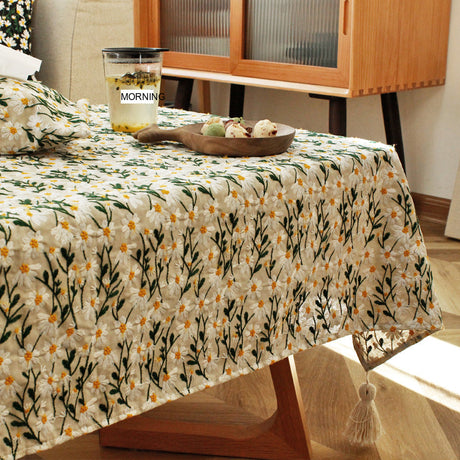 CHESTNUT COCOON Marisol Elegant Light Embroidered Tablecloth from CHESTNUT COCOON