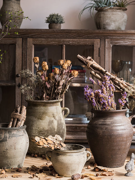 JUHAN Isolde Rustic Floral Arrangement Pottery Vase from JUHAN