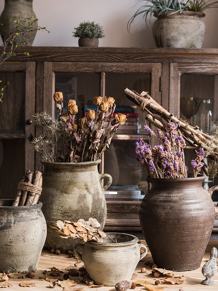 JUHAN Isolde Rustic Floral Arrangement Pottery Vase from JUHAN