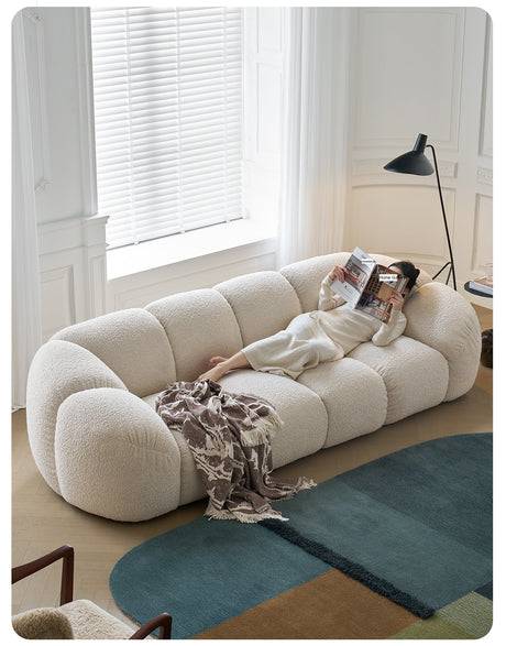 MOYU Isadora Chic Retro Cream Fabric Sofa from MOYU