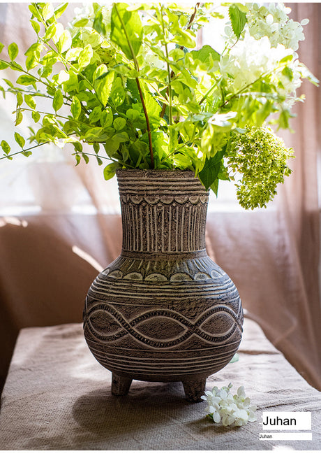 JUHAN Alhambra Rustic Vintage Ceramic Flowerpot from JUHAN