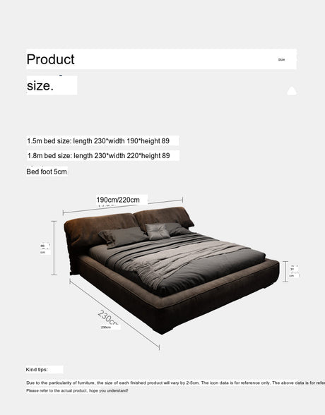 FASATI Oliver Luxurious Nordic Bed Cream  Double Bed from FASATI