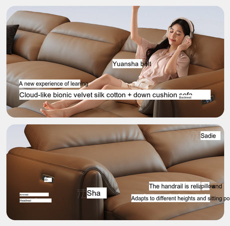 FASATI Leonardo Plush Electric Leather Sofa from FASATI