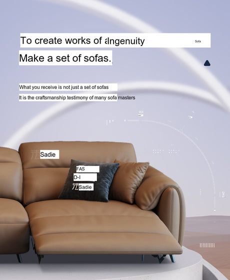 FASATI Leonardo Plush Electric Leather Sofa from FASATI