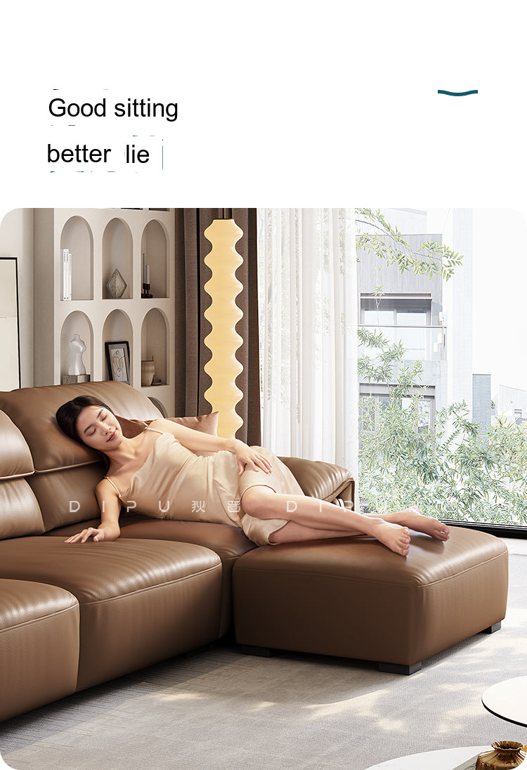 DIPU Kody Modern Retro Leather Sofa from DIPU