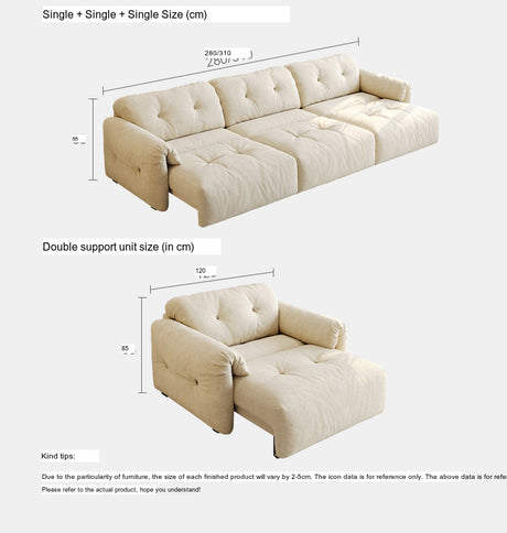 FASATI Orlando Plush Telescopic Sofa Cloud from FASATI