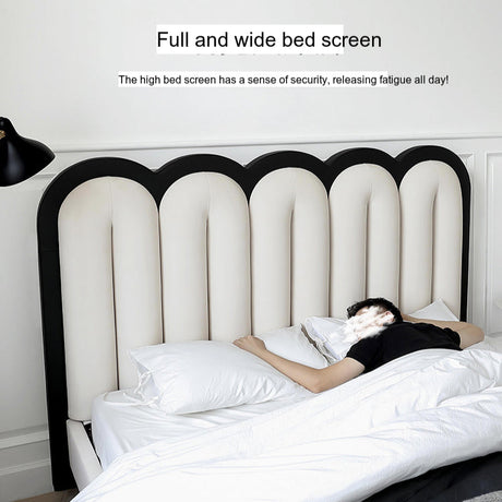 MOYU Araceli Retro Elegant High-Back Leather Bed from MOYU