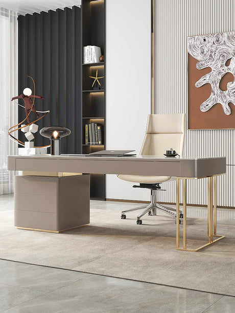 DIPU Isla Italian Minimalist Rock Plate Desk from DIPU