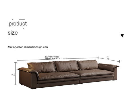 FASATI Jasper Luxurious Deep-Seat Leather Sofa from FASATI