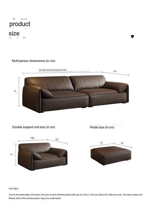 FASATI Eloise Vibrant Soft Cowhide Sofa from FASATI
