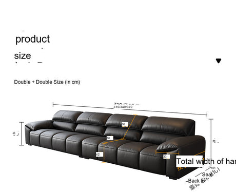FASATI Oliver Chic Minimalist Leather Sofa from FASATI