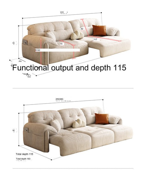 DIPU Iris Adjustable Modern Cream Sofa from DIPU