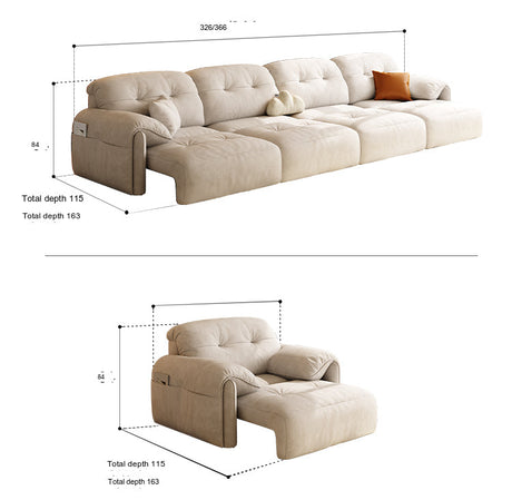 DIPU Iris Adjustable Modern Cream Sofa from DIPU