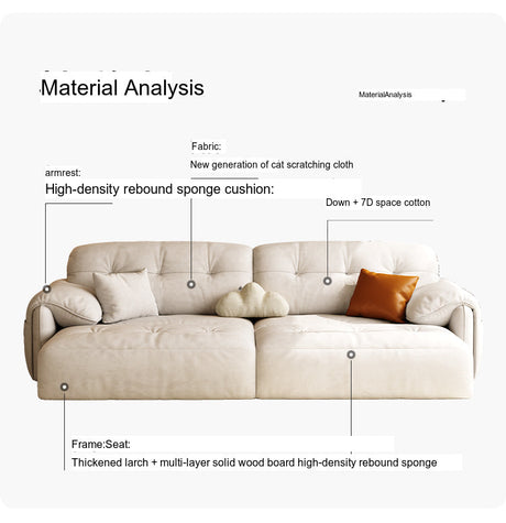 DIPU Iris Adjustable Modern Cream Sofa from DIPU