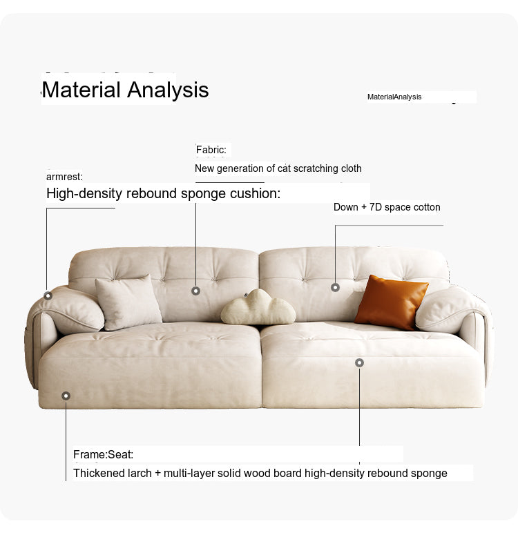 DIPU Iris Adjustable Modern Cream Sofa from DIPU