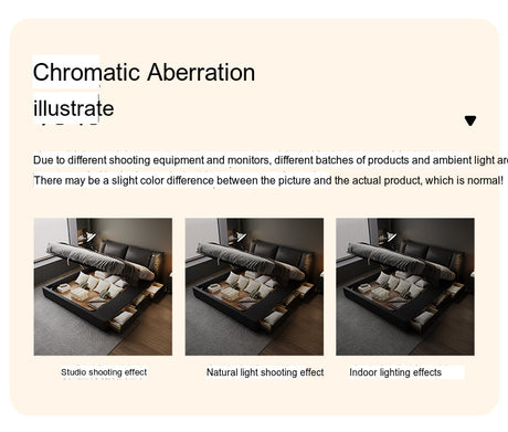 FASATI Alexander Luxe Minimalist Leather Bed from FASATI