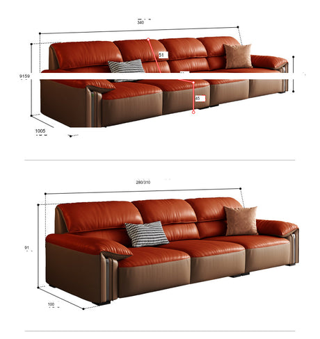 DIPU Kody Modern Retro Leather Sofa from DIPU