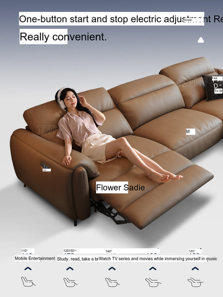 FASATI Leonardo Plush Electric Leather Sofa from FASATI