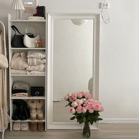 LANXESS Marisol Elegant Light Square Wall-Mounted Floor Mirror from LANXESS