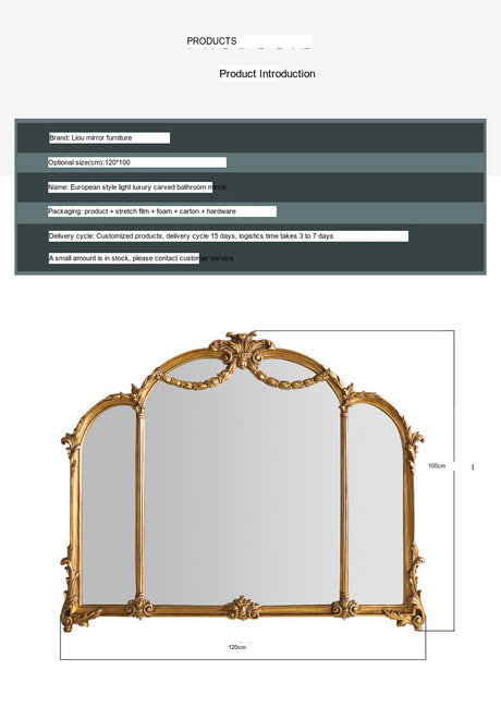LANXESS Alhambra Vintage Chic Wall-Mounted Mirror from LANXESS