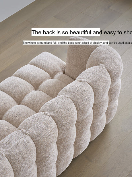 MOYU Tsubaki Elegant Retro Fabric Three-Seater Sofa from MOYU