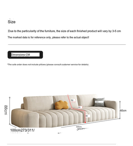 DIPU Landry Scandinavian Cream Modern Sofa from DIPU