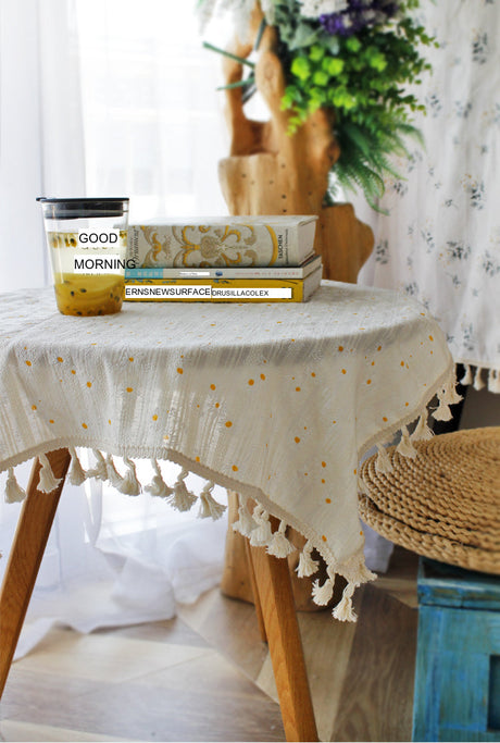 CHESTNUT COCOON Marisol Elegant Floral Cotton Tablecloth from CHESTNUT COCOON