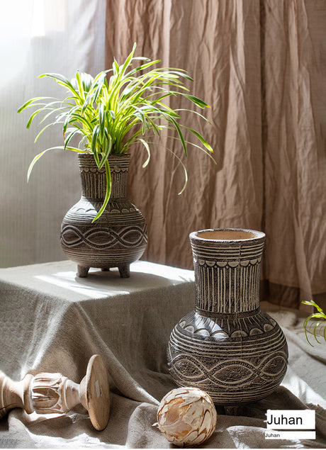 JUHAN Alhambra Rustic Vintage Ceramic Flowerpot from JUHAN