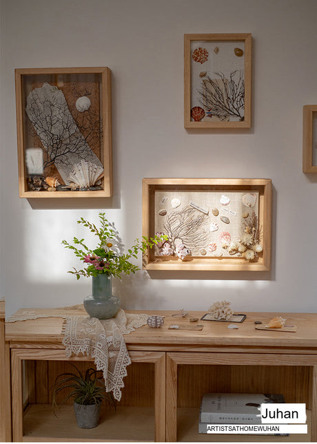 JUHAN Kyoko Three-Dimensional Natural Wood Decorative Storage Frame from JUHAN