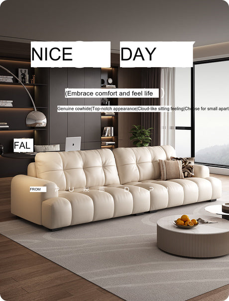 DIPU Nova Cream Cowhide Sofa from DIPU