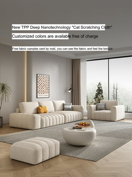 DIPU Landry Scandinavian Cream Modern Sofa from DIPU