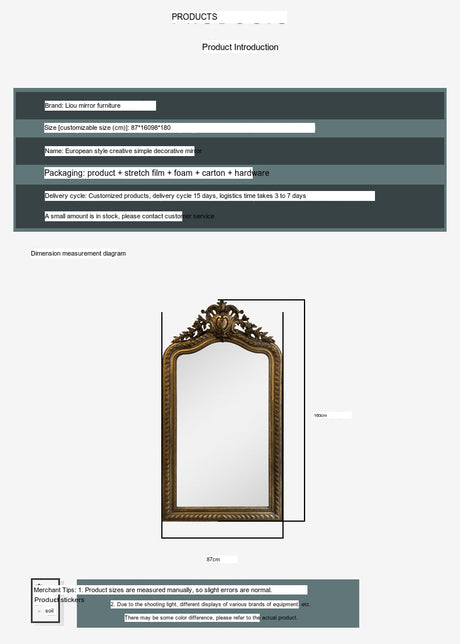 LANXESS Montgomery Vintage-Styled Full-Length Mirror from LANXESS