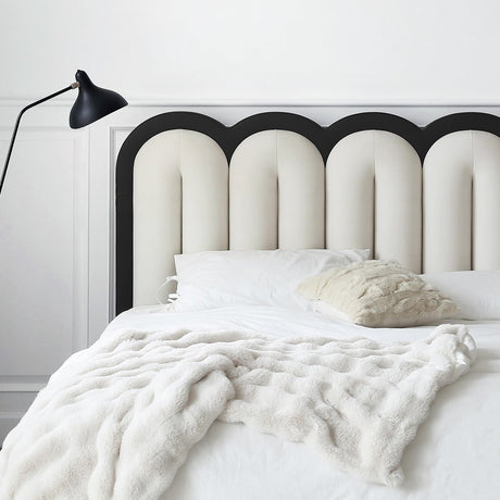 MOYU Araceli Retro Elegant High-Back Leather Bed from MOYU