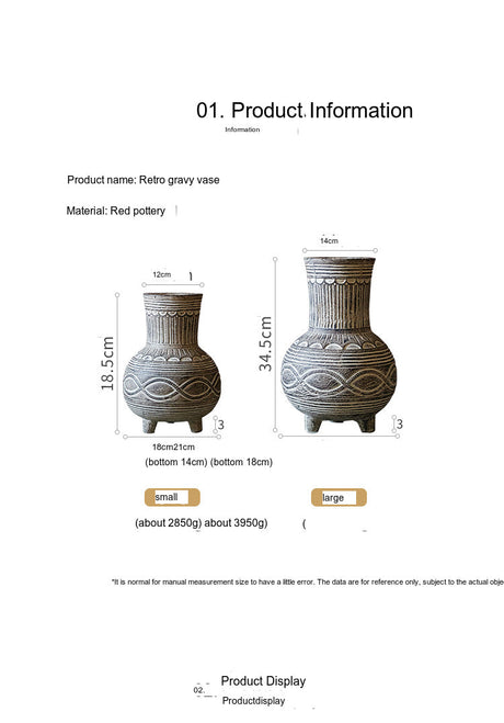 JUHAN Alhambra Rustic Vintage Ceramic Flowerpot from JUHAN