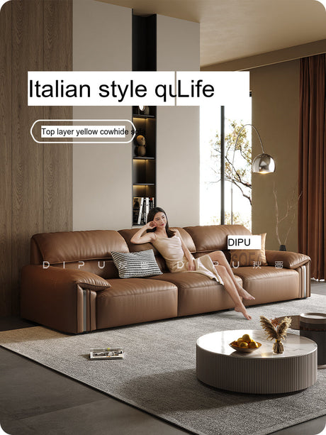 DIPU Kody Modern Retro Leather Sofa from DIPU