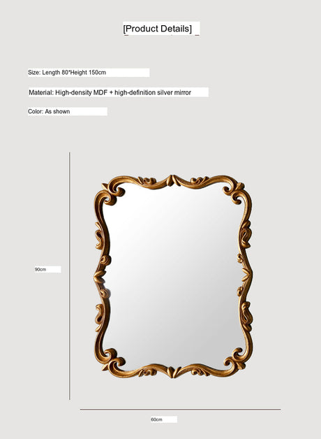 LANXESS Verity Elegant Vintage Wall-Mounted Dressing Mirror from LANXESS