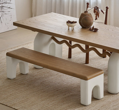 MOYU Laarni Elegant Solid Wood Bench from MOYU