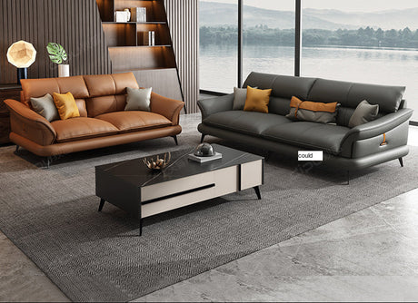 DIPU Leo Scandinavian Minimalist Leather Sofa from DIPU