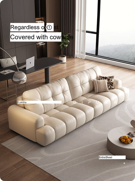 DIPU Nova Cream Cowhide Sofa from DIPU