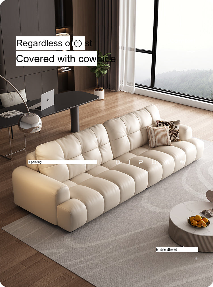 DIPU Nova Cream Cowhide Sofa from DIPU