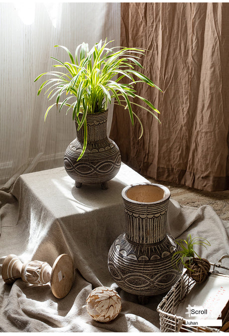 JUHAN Alhambra Rustic Vintage Ceramic Flowerpot from JUHAN