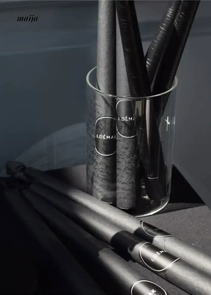 Black Cylinder Candle from oroliving