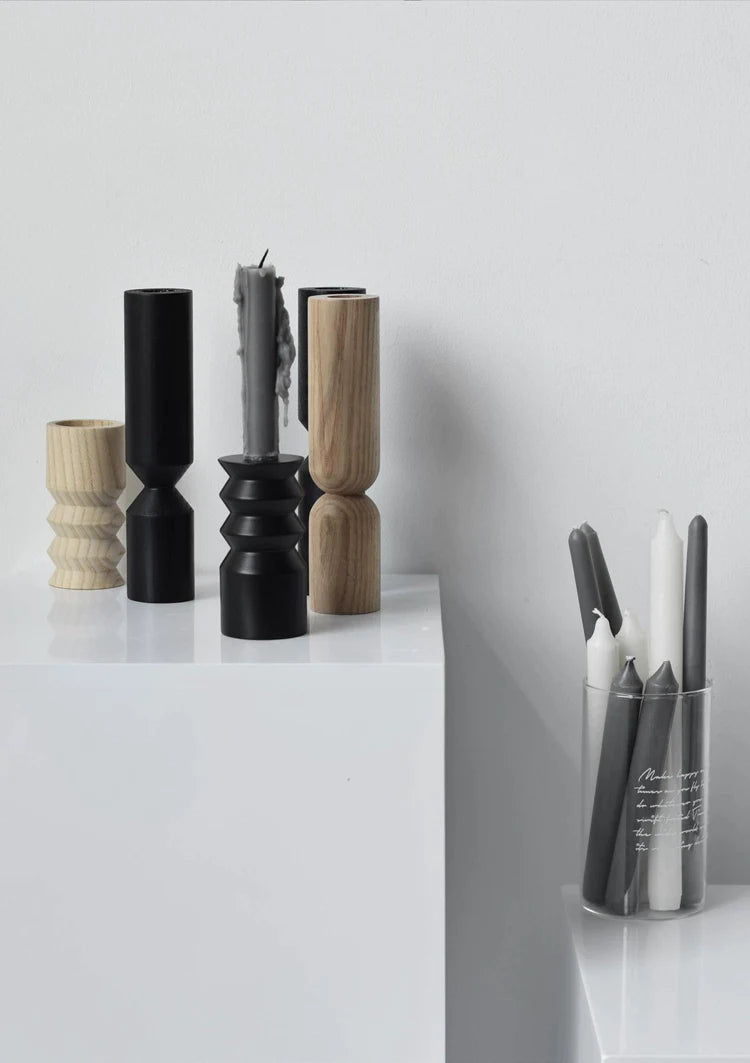 Black Cylinder Candle from oroliving