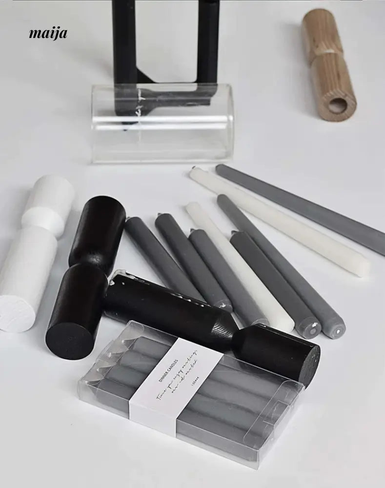 Black Cylinder Candle from oroliving