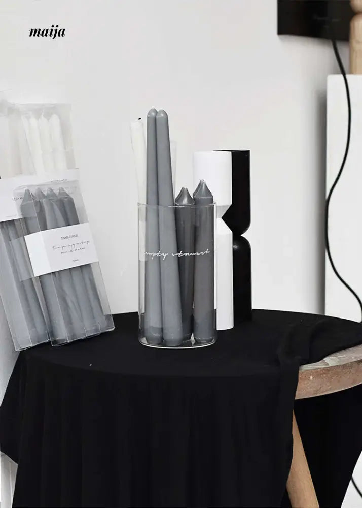 Black Cyclinder Candle from maija
